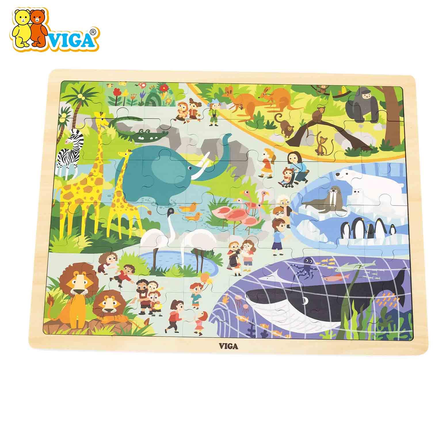 Wooden 48 Pcs Puzzle - Zoo