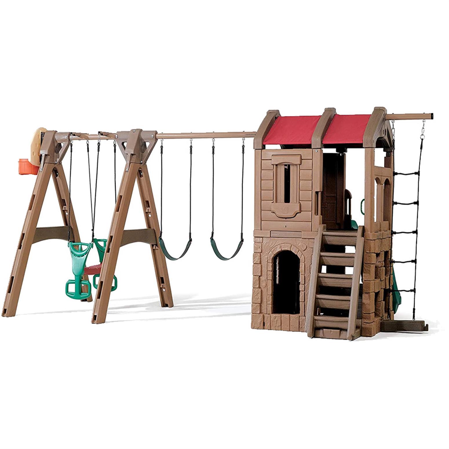 Step2 Naturally Playful Adventure Lodge Play Center Swing Set with Glider