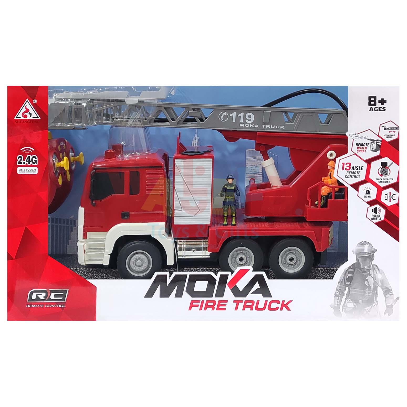 Fire truck with water spray - rechargeable