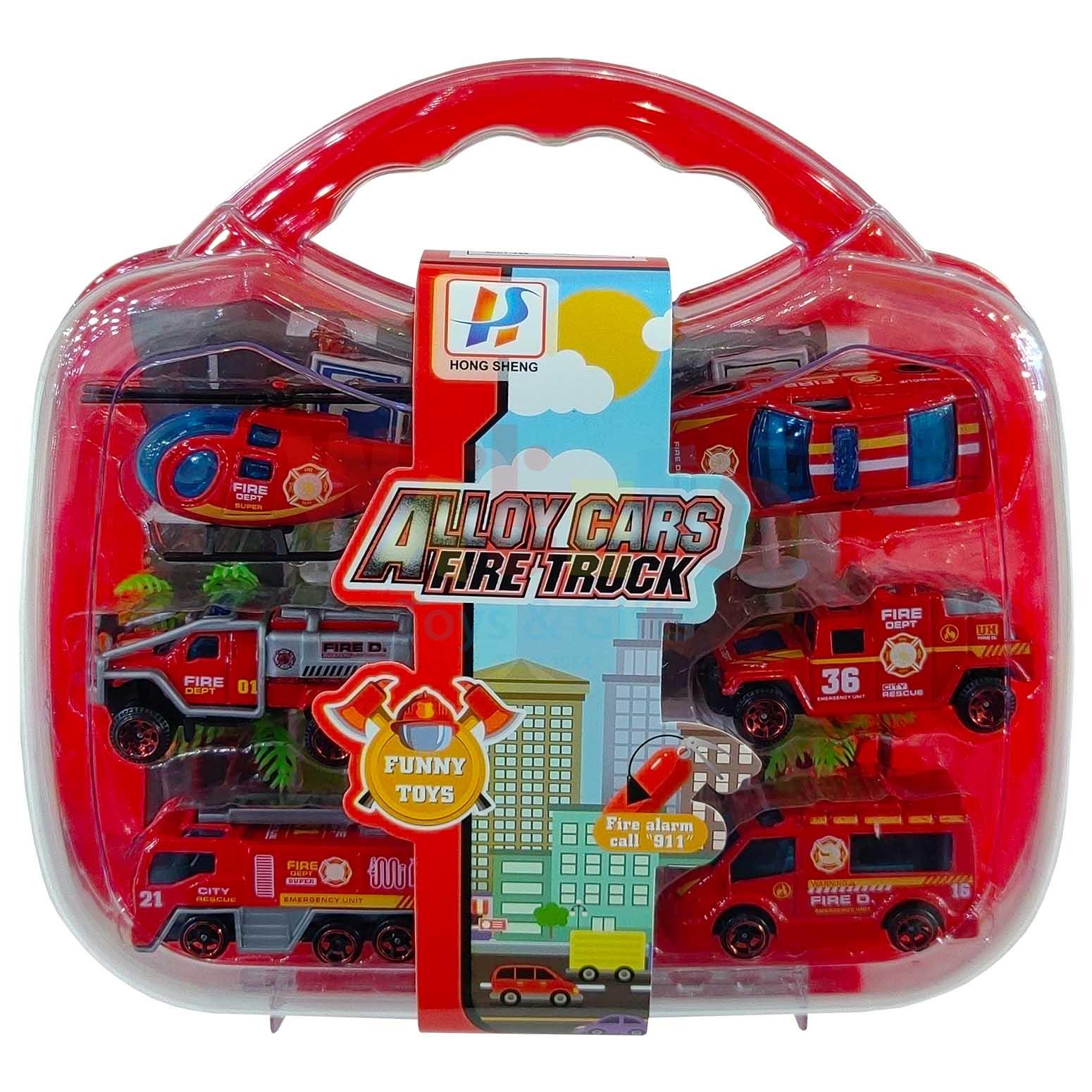 Free Wheel Die-cast Fire Fighter play set