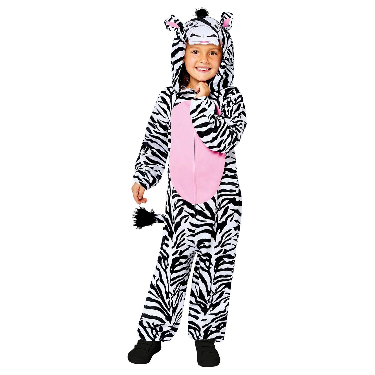 ZEBRA ONE-SIZE CHILD DRESS-UP 3-4 YEARS