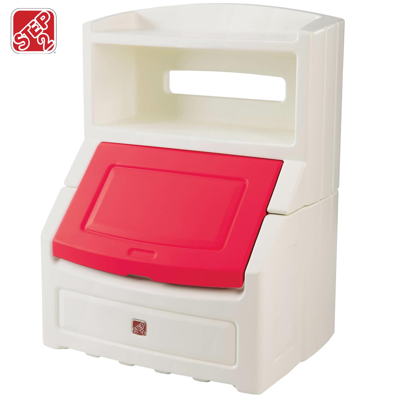 Lift & Hide Bookcase Storage Chest- Red
