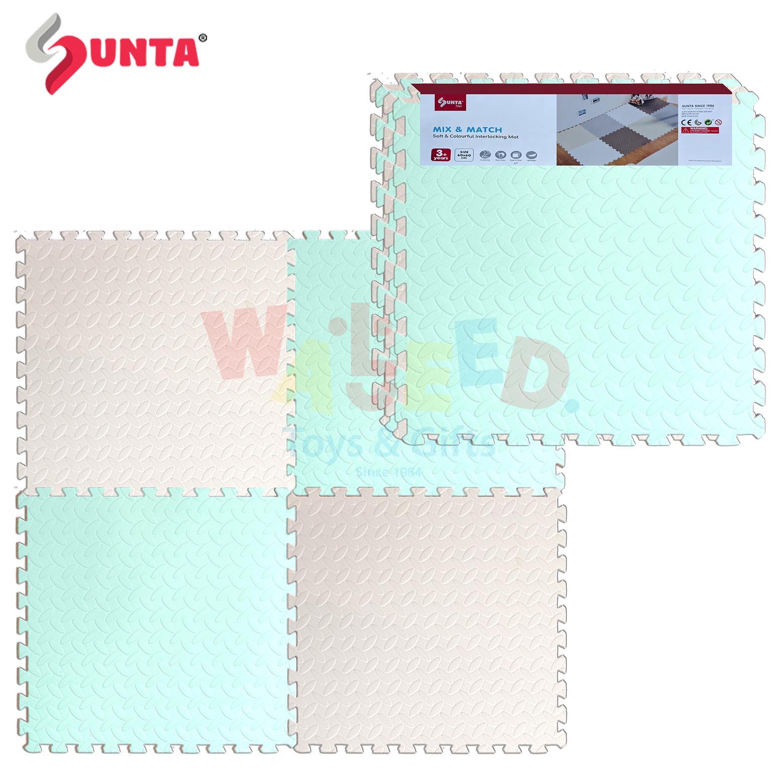 PLAIN PUZZLE - GREEN/WHITE (4pcs)