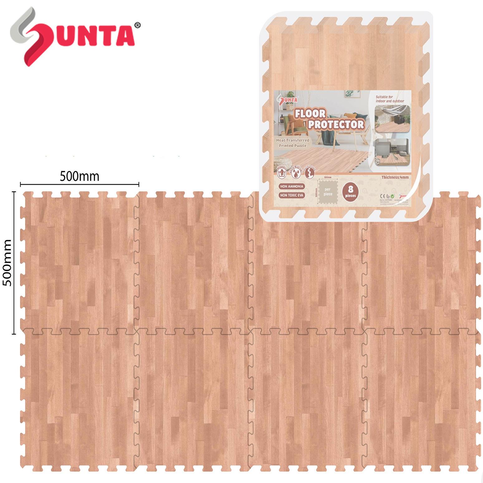 8PCS HT PRINTED PUZZLE - NATURAL OAK