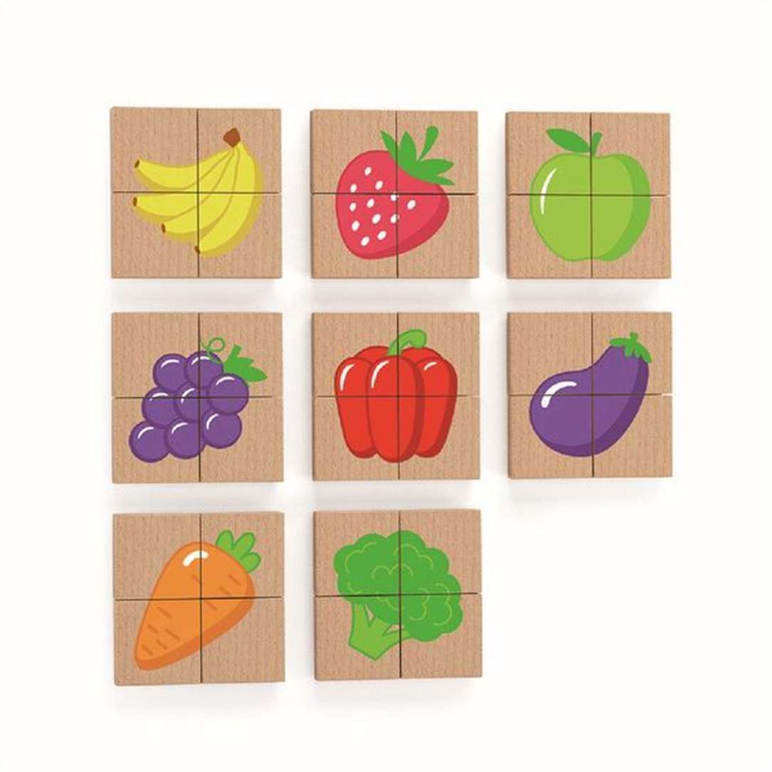 Magnetic Puzzle Block  - 32 pcs Set Fruits
