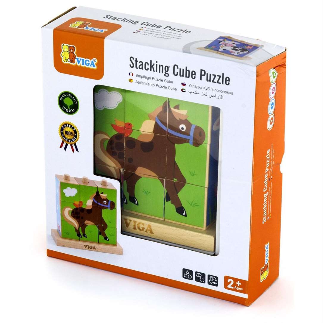 9pcs Stacking Cube Puzzle - Farm Animals