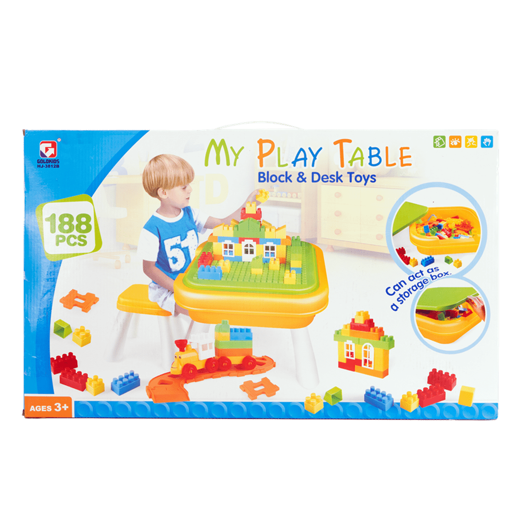 BLOCKS TABLEW/ 1CHAIR & 188PCS BLOC