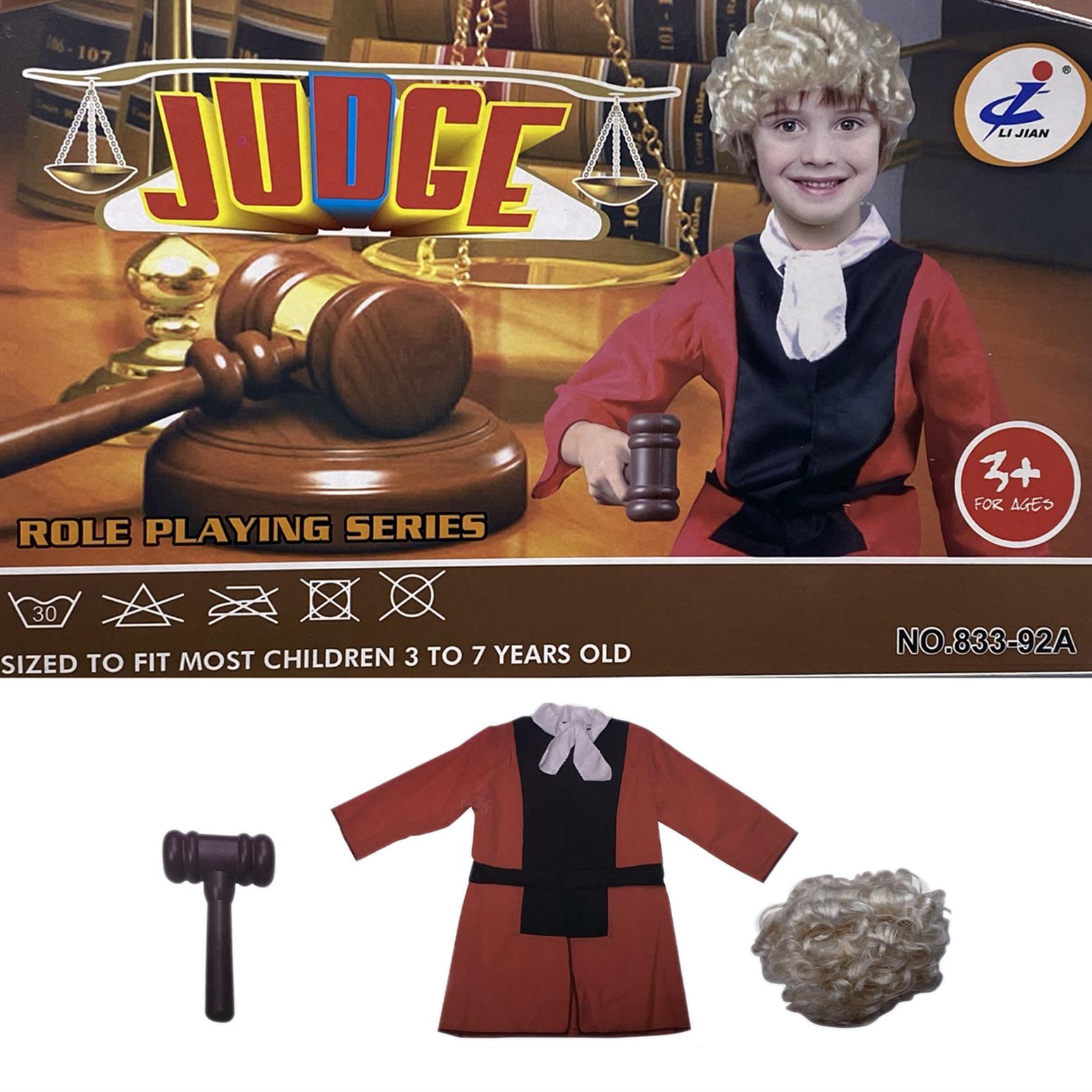 Judge Costume with Wig (3 - 7 yrs)