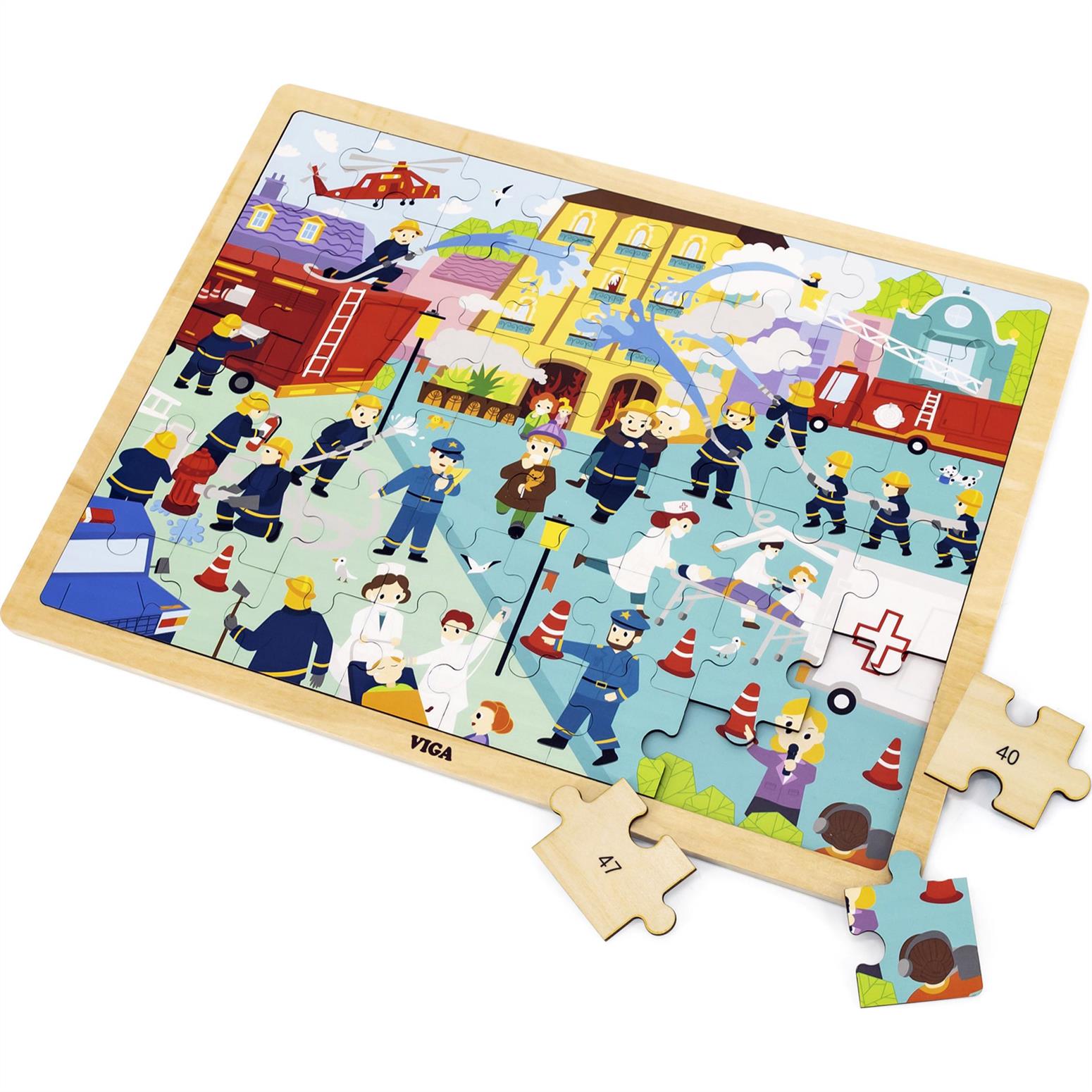 Wooden 48 Pcs Puzzle - Fire Fighting