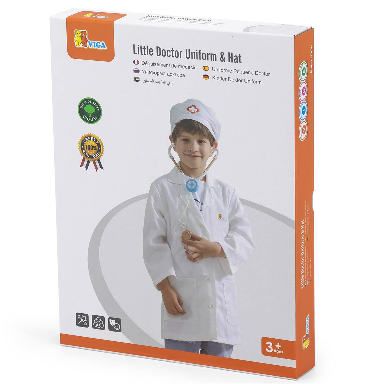 Little Doctor Uniform & Hat (3 -5 Yrs)