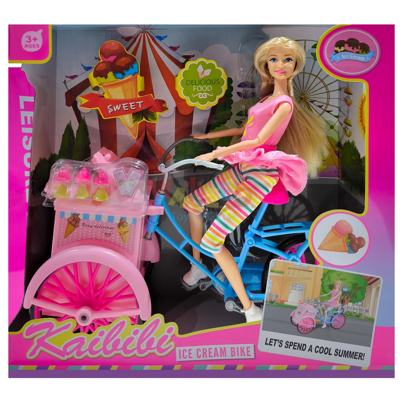 11.5"DOLL SET(ICE CREAM CAR)