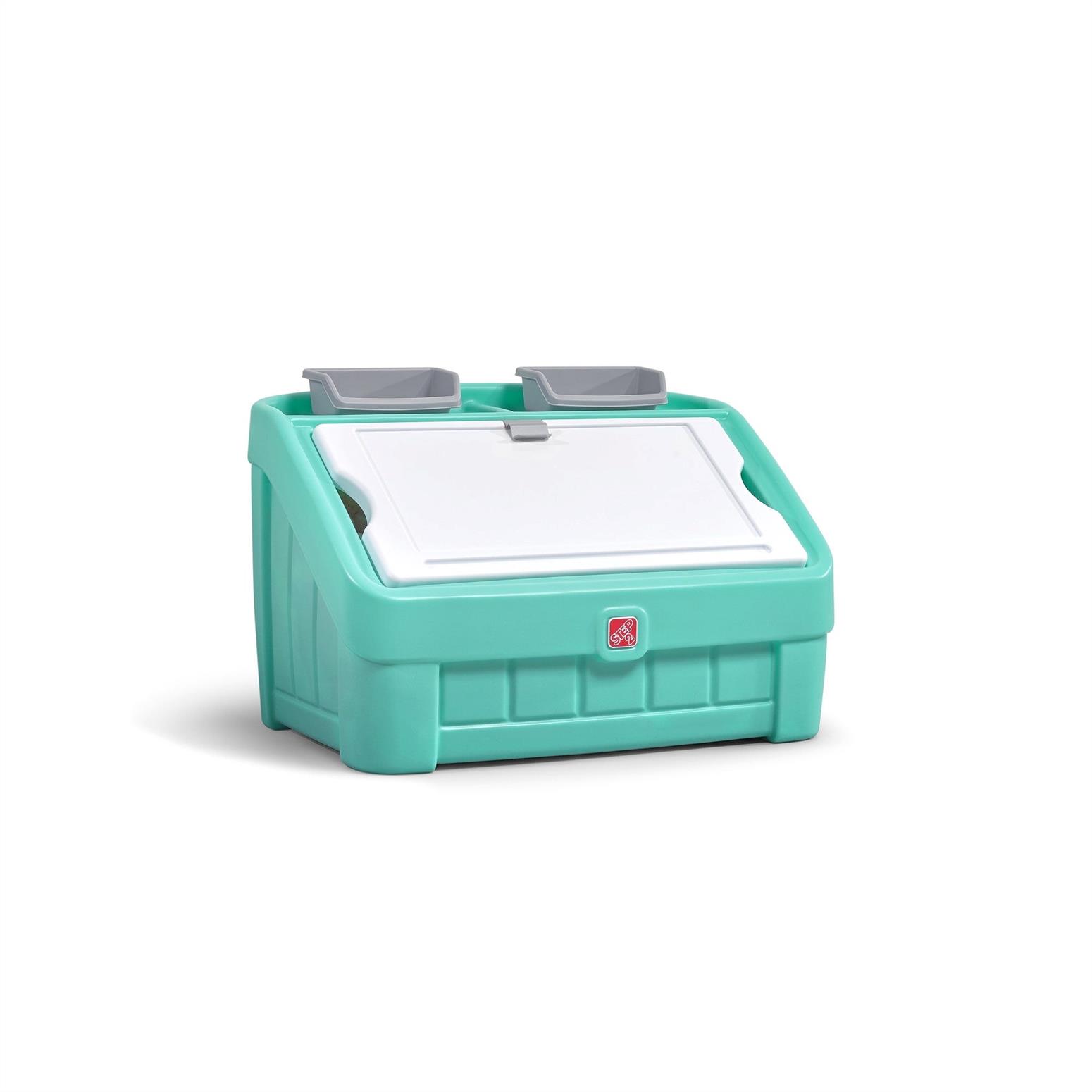 2-in-1 Toy Box & Art Lid™ - Mint