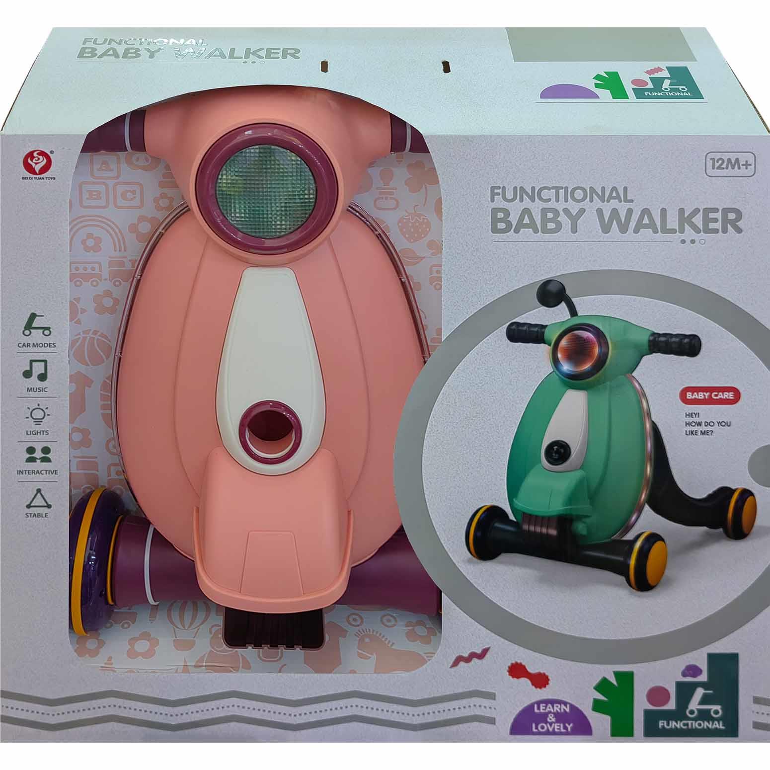 Baby Walker With Light & Music (Pink)