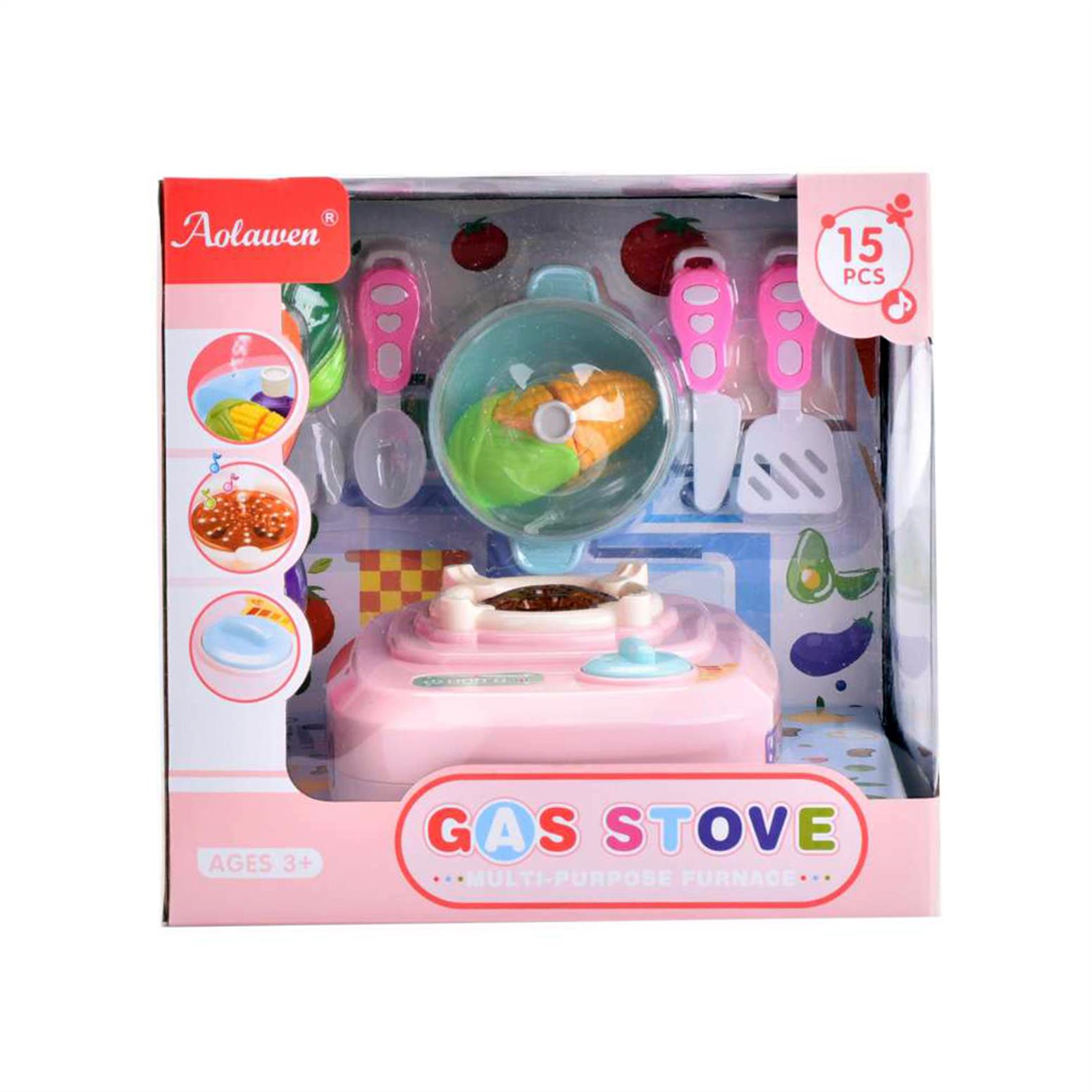 Gas stove with Light & music 15Pcs