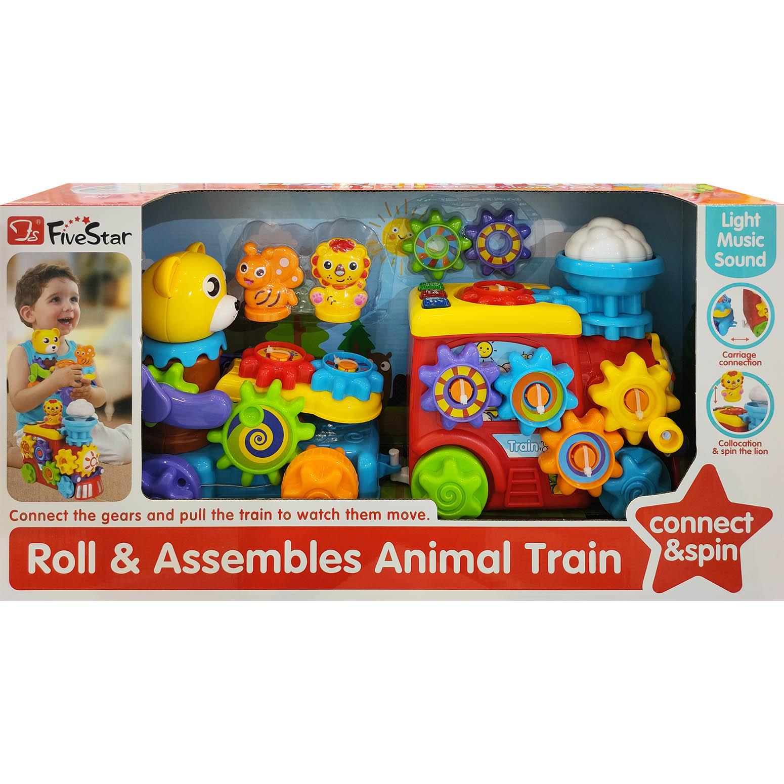 Roll & Assemble Animal Train
