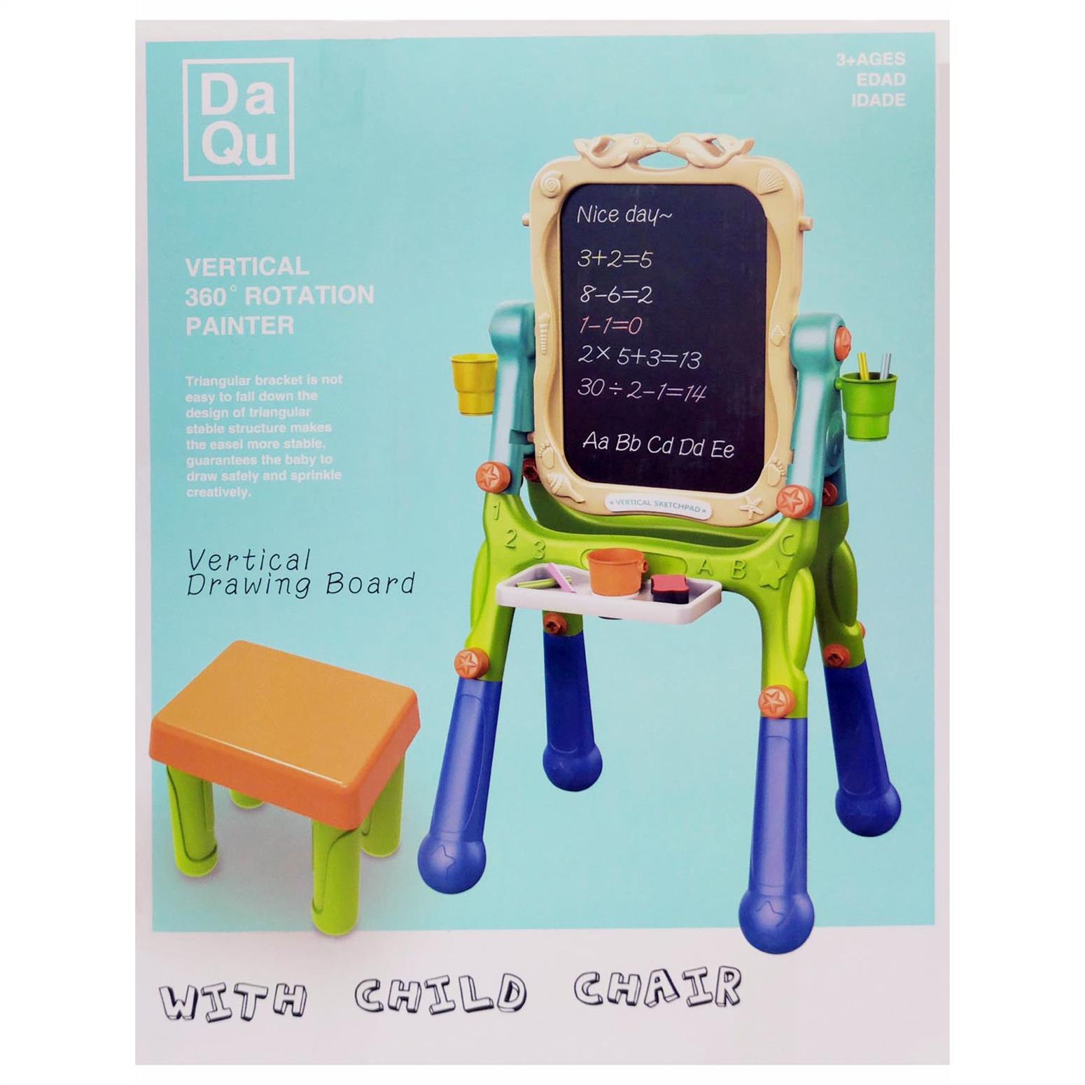 2 SIDE WRITTING BOARD STAND W CHAIR