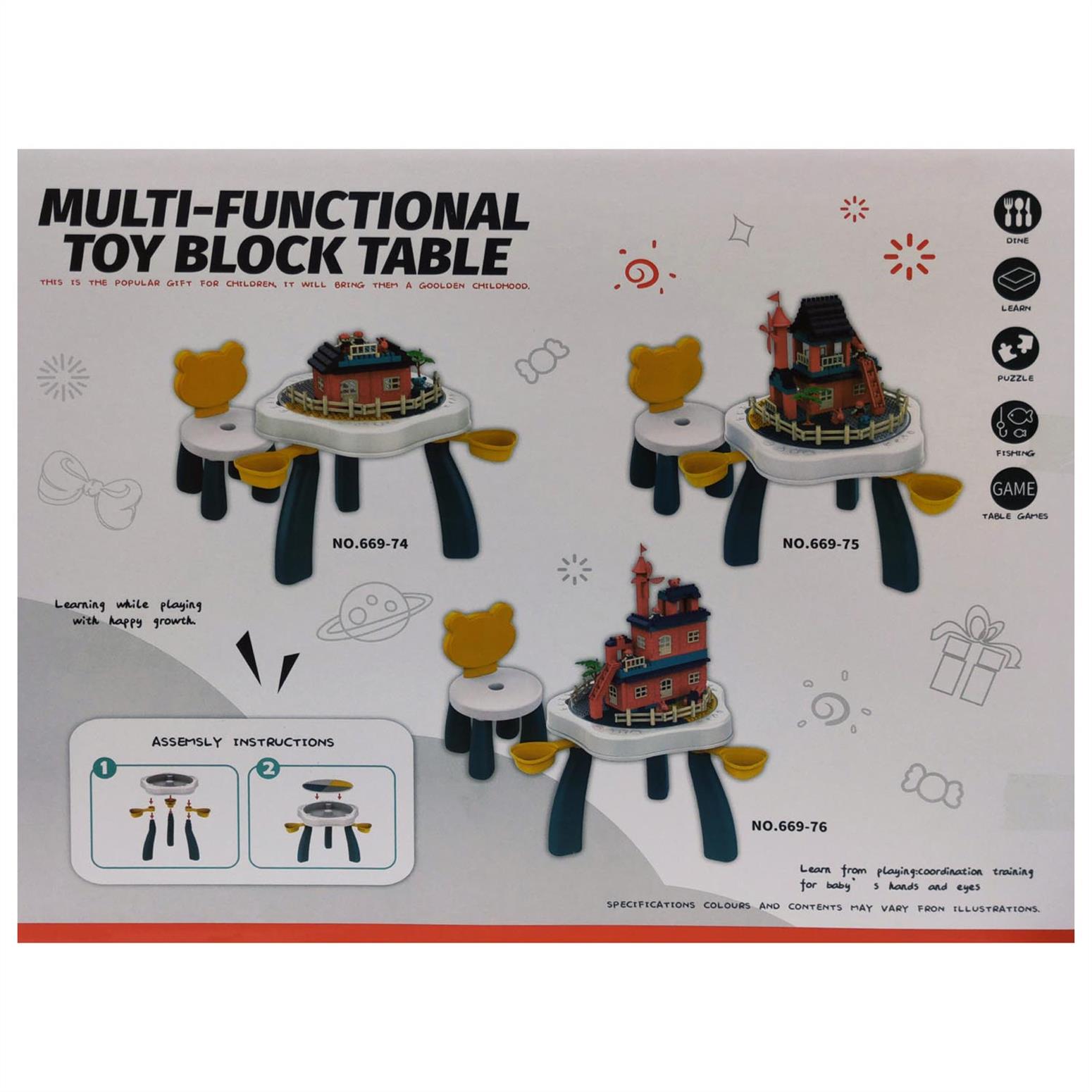 MULTIFUNCTION BLOCKS TABLE W CHAIR