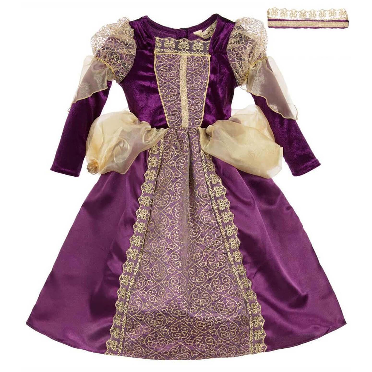 CHILD AMETHYST QUEEN WITH HEADBAND COSTUME
