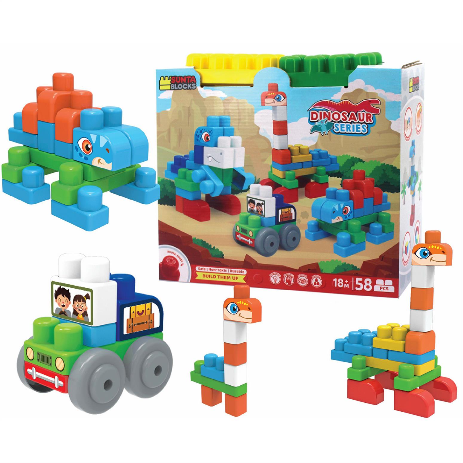SUNTA BLOCKS - 58pcs ( DINOSAUR) PAPER BOX