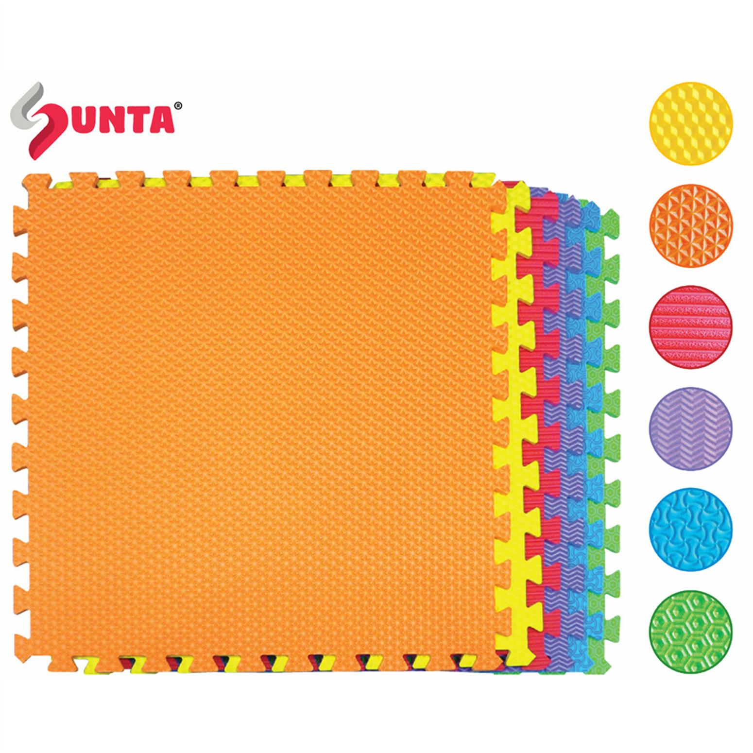 24"-6pcs MULTIPURPOSE FLOORING SYSTEM  plain puzzle AST Colors PVC BAG