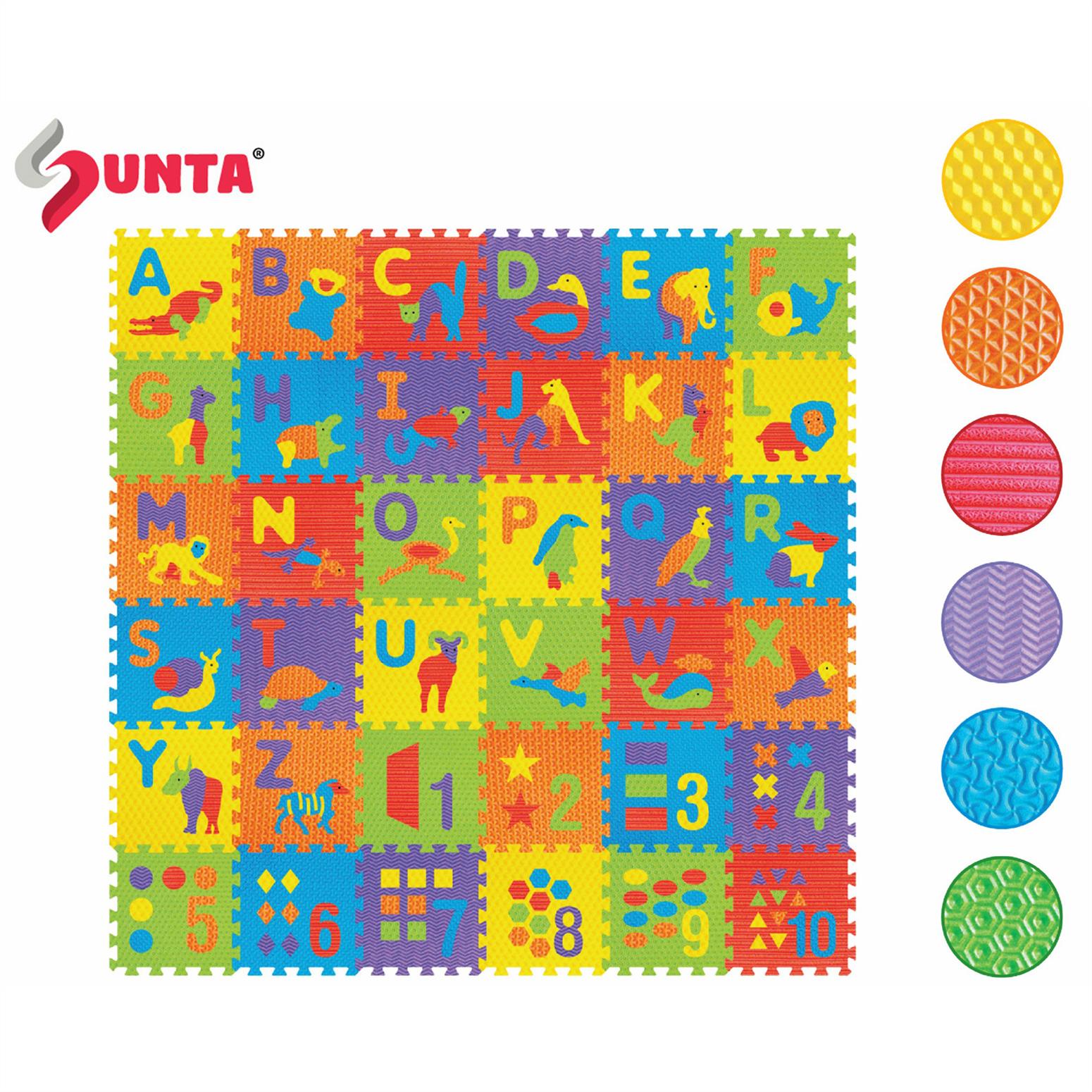 Eva Educational Puzzle Mat - 12" with 36 Pcs