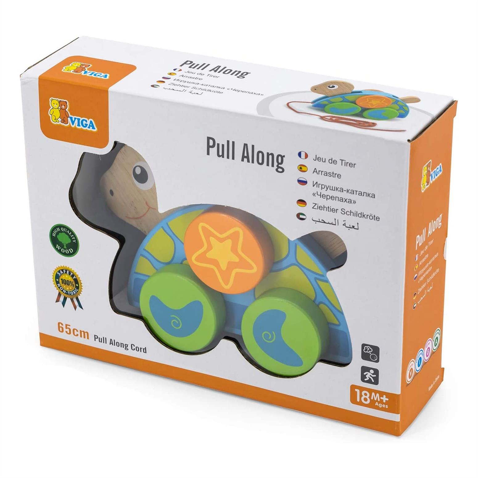 VIGA Toys- Pull Animal-Turtle Family