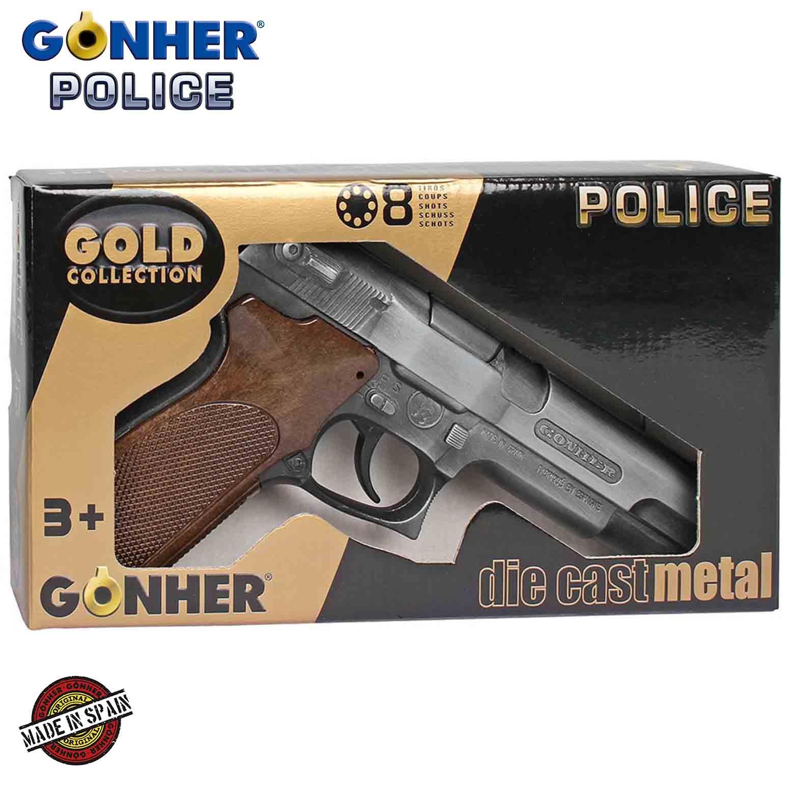Police Pistol 8 shots - Steel