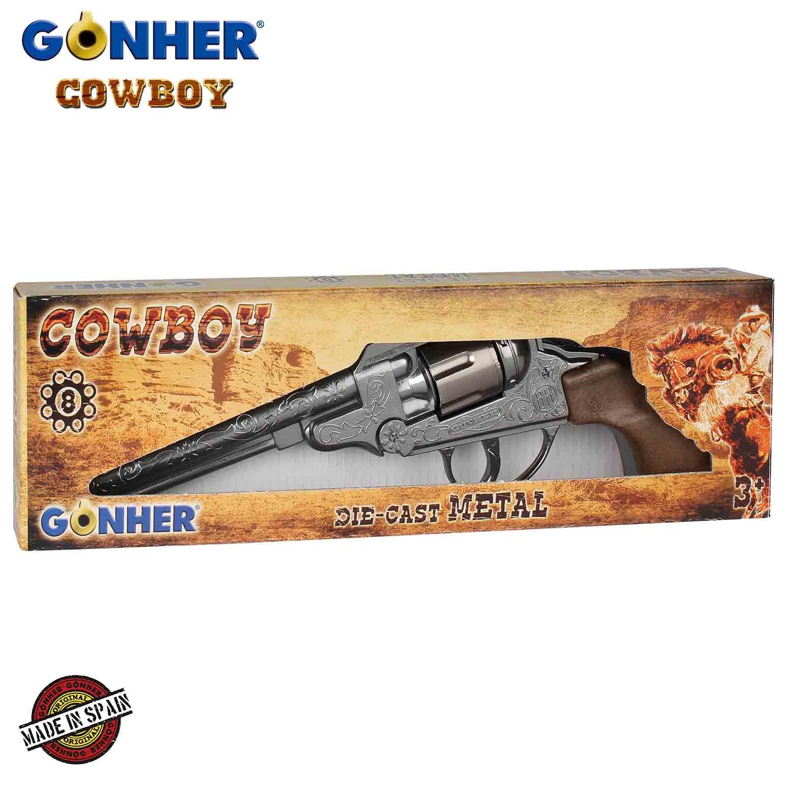 Cowboy Revolver 8 shots - Black