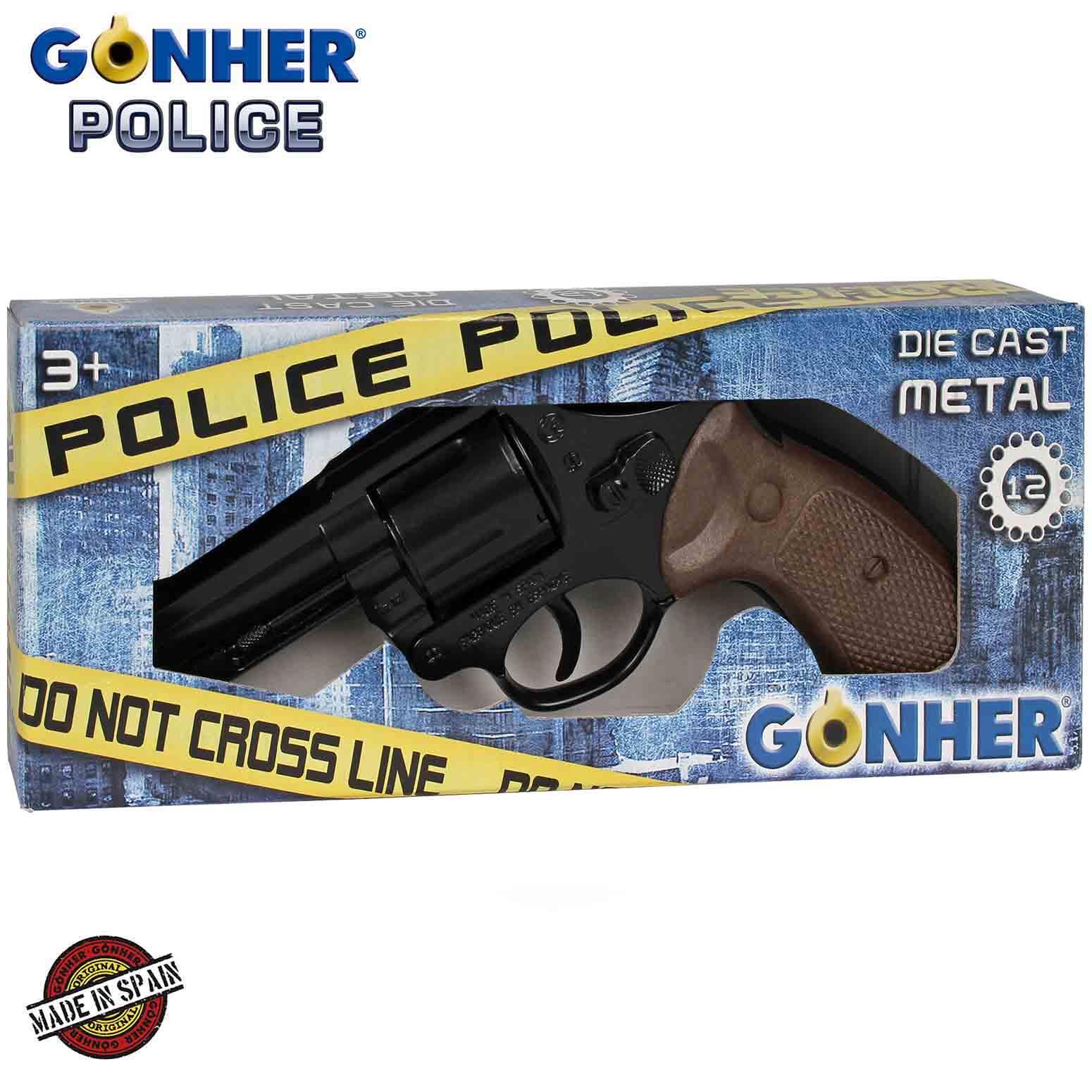 Police Revolver 12 shots - Black