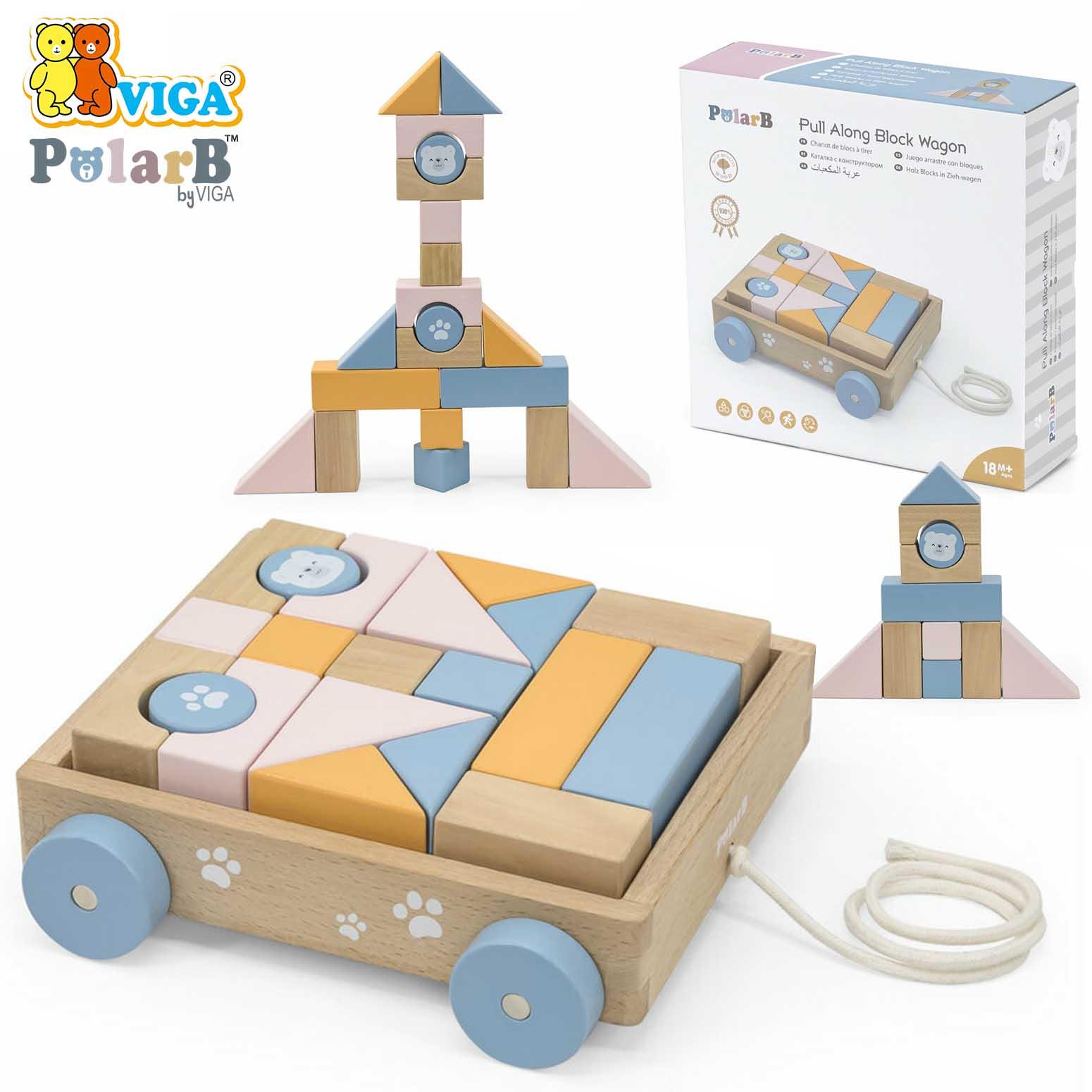 Pull Along Block Wagon