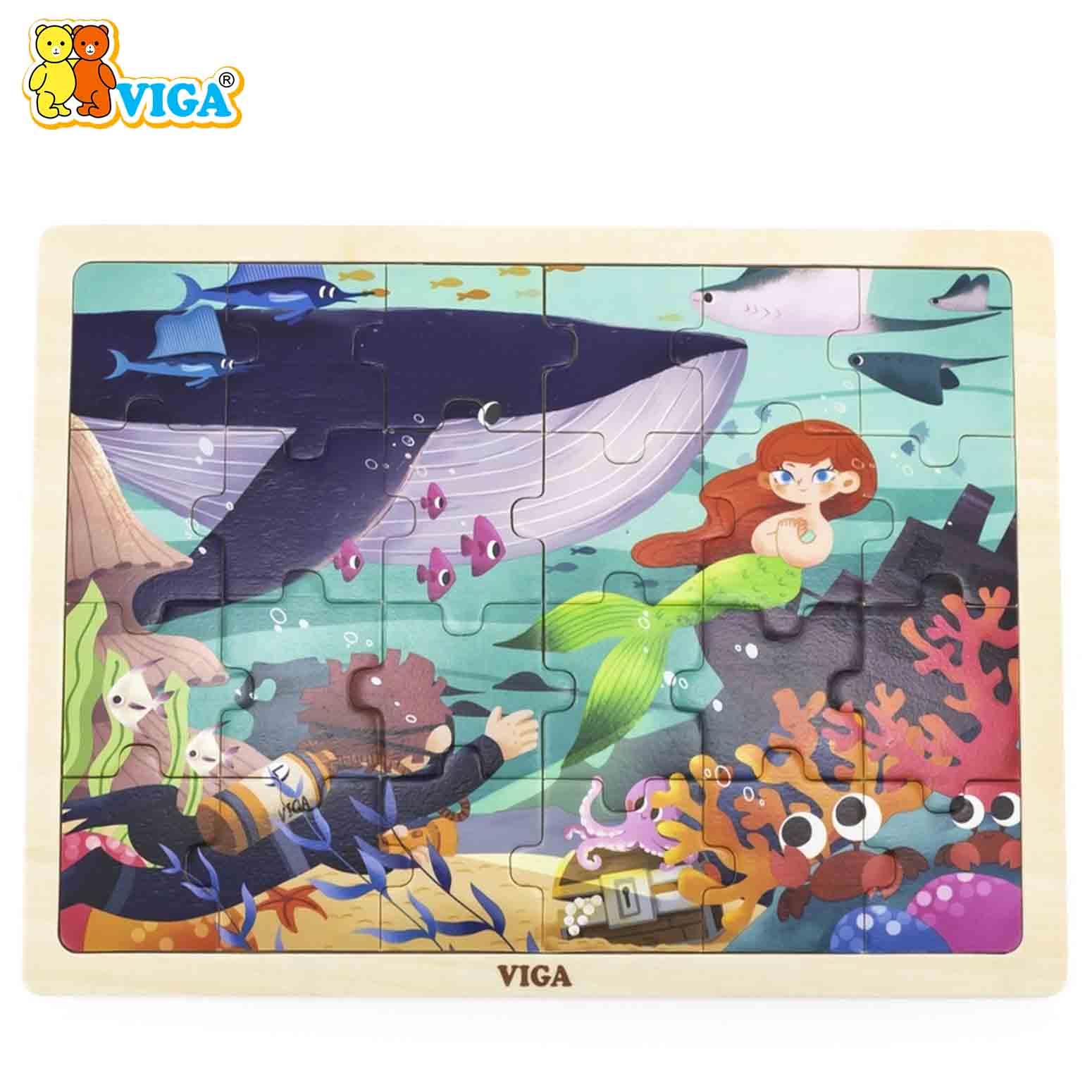 24-Piece Wooden Jigsaw Puzzle - Sea Secret