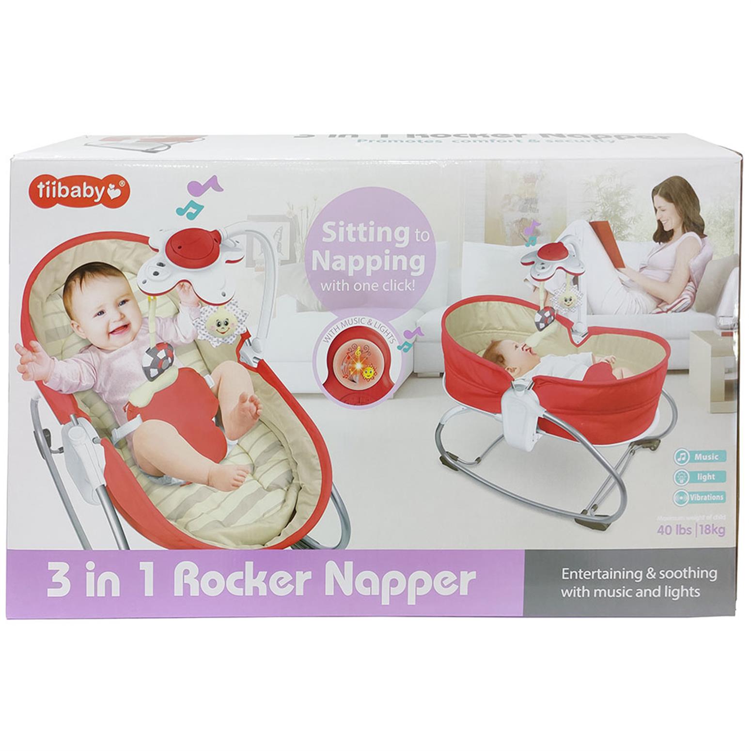Baby Bouncer & Swing Snooze 3 in 1 RED