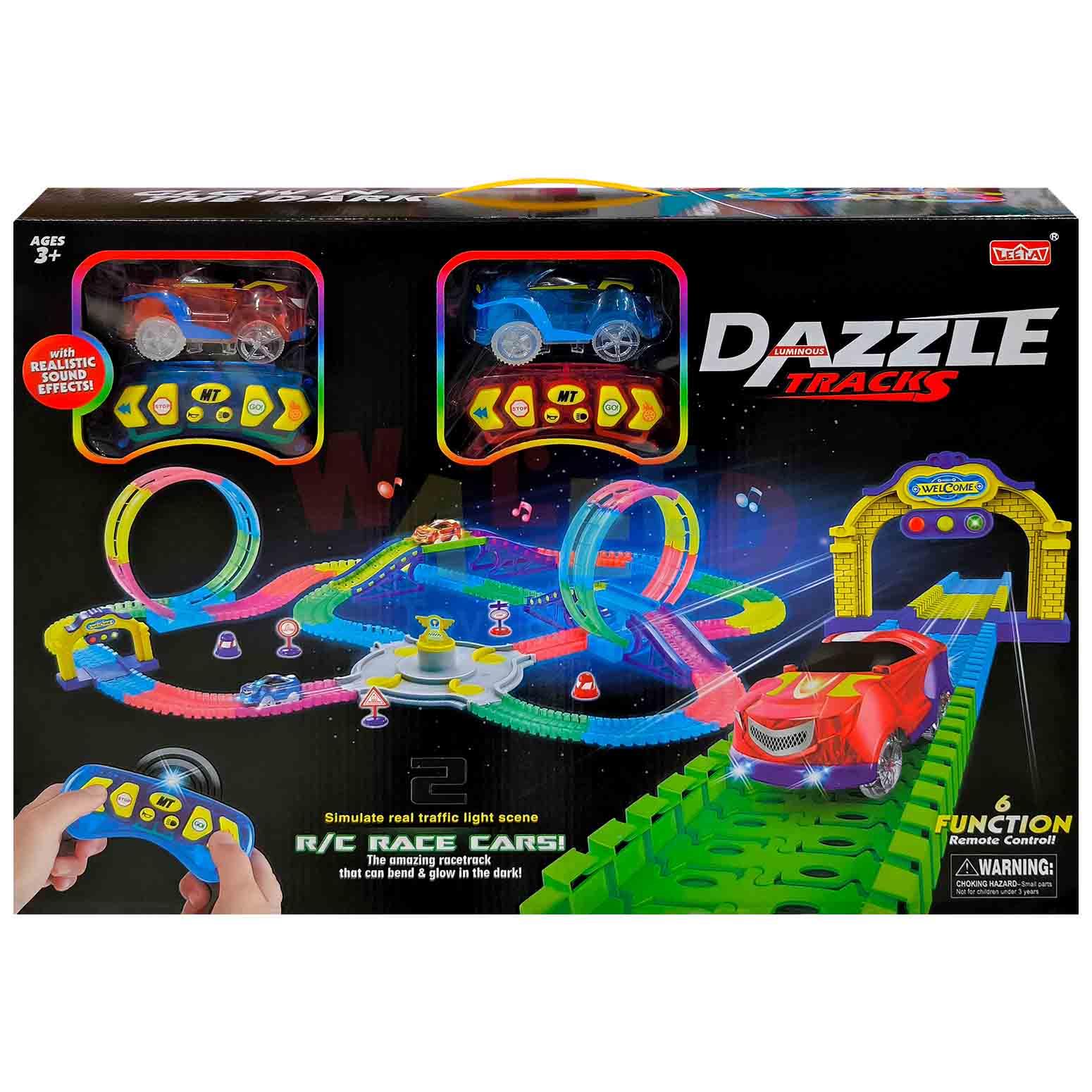 2.4G 6CH R/C Glow Railway Set With Light,Spray 338PCS