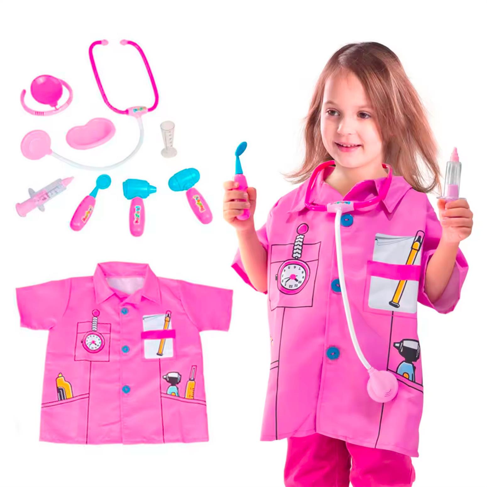 Pink doctor's clothes with accessories