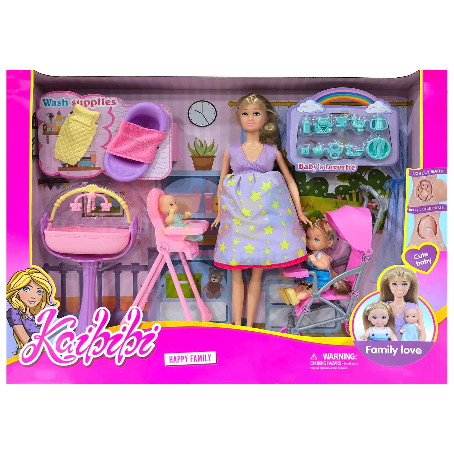 11.5" Fashion Girl Play Set - Happy Family