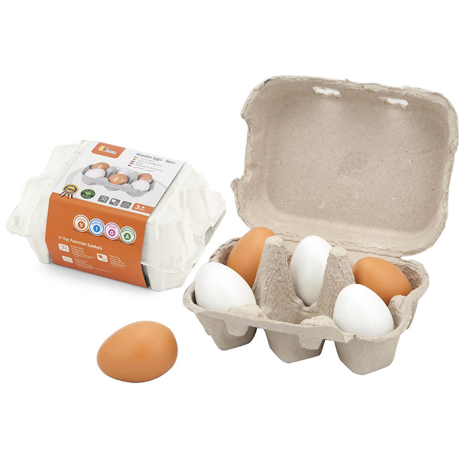 Wooden Eggs - 6pcs