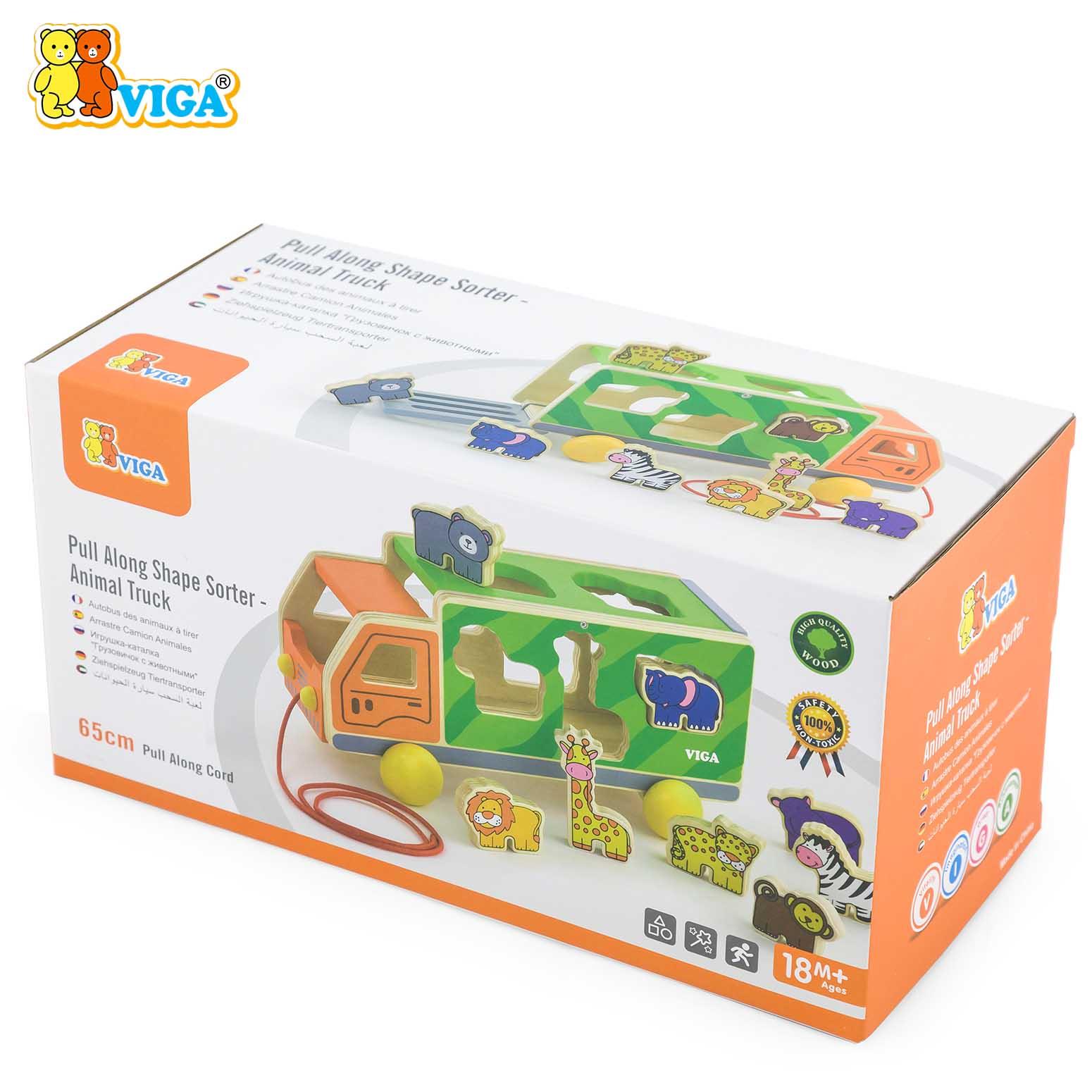 Pull Along Shape Sorter - Animal Truck